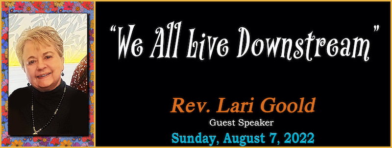 “We All Live Downstream” 08-08-2022// Rev. Lari Goold, Guest Speaker